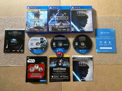 Star Wars Battlefront + BF II + Jedi: Fallen Order - Deluxe (PS4) - CIB / TOPPS