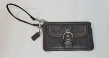 Vintage COACH Soho Brown Leather Wristlet with Buckle Y2K