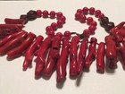 VINTAGE DEEP NICE NATURAL RED CORAL NECKLACE, 925 Clasp 👍 — photo 1