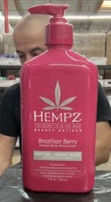 Hempz Brazilian Berry Body Moisturizer with Peptides  Amino Acids 17 fl oz