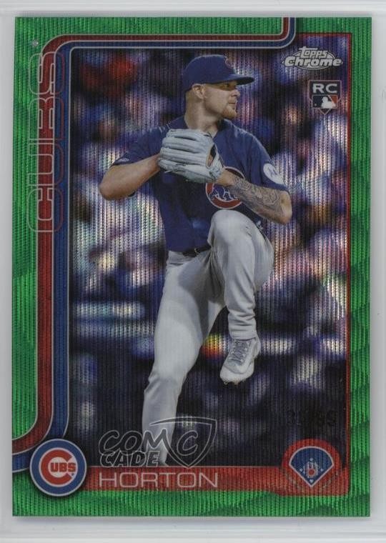 2025 Topps Chrome Update Green Wave Refractor 35/99 Cade Horton #USC63 6m7