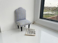 1/12 dolls house furniture job lot bundle living room set armchair newspaper cat