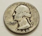 1946 Washington Quarter • 90% Silver • Circulated • X149