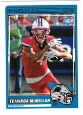 Tetairoa McMillan 2025 Score Football - #17 Base Rookie Card