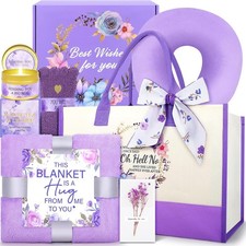 Birthday Gifts for Women -Purple Happy Birthday Gift Basket for Mom, Wife, Girlf