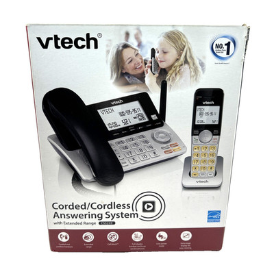 VTech CS5249 DECT 6.0 Expandable Corded & Cordless Phone & Answering System