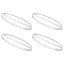 4Pcs Clear Acrylic Stand, 3.9" Oval Card Holders with 1/8" Slot, 100 x 30 mm