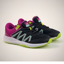 Avia Trail Runner Sneakers Girls Youth Black Pink Outdoor Size 4 Active