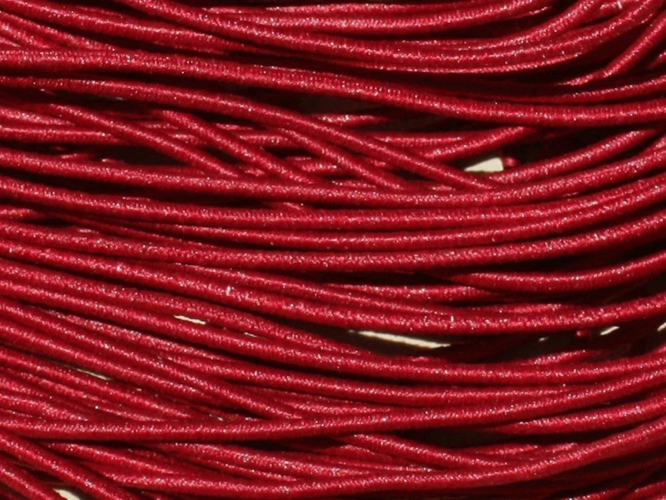 HOMEMADE Echeveau 19m env - Fil Elastique Tissu 1mm Rouge Bordeaux 4558550007346