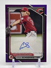 2024 Bowman Paper Prospect Auto Cole Schoenwetter #PPRA-CS Purple Border /250 SP
