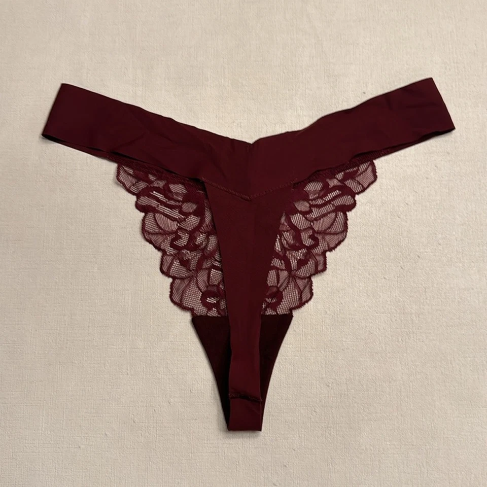 TANGA ENCAJE BORGOÑA LA SENZA NUEVA SIN ETIQUETAS Talla S Foto 3 de 4