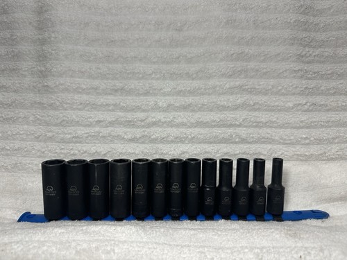 MATCO TOOLS 3/8" DRIVE 13PC METRIC 6PT ADV DEEP IMPACT SOCKET SET #SBDPM136V - Foto 2 di 7