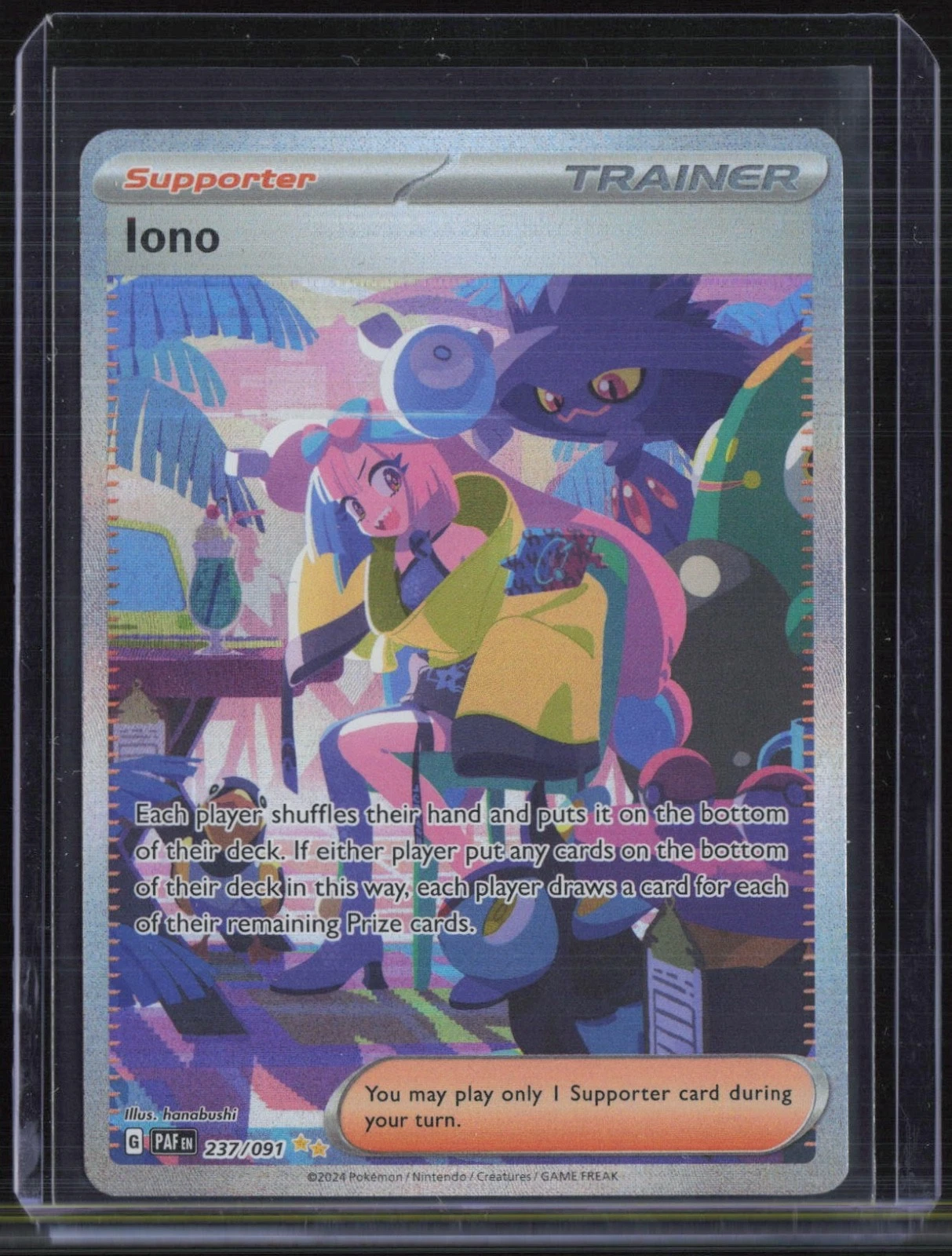2024 Pokemon Paldean Fates Special Illustration Rare #237 Iono #1