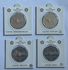 2022 Full Set Of Commonwealth Games 50p Colour England Scotland Wales NI