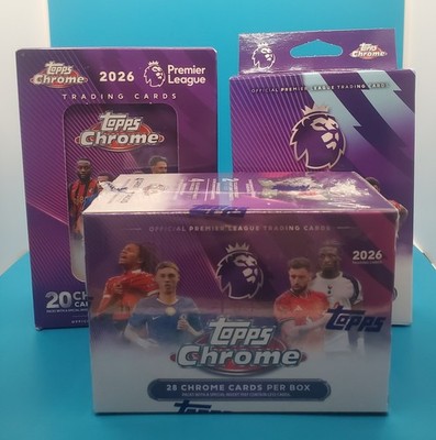 2025-26 - Topps Chrome - Premier League Lot - Value, Tin,Hanger Box - OVP/Sealed