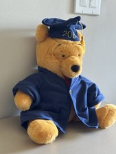 Vintage Winnie the Pooh Graduation Plush 2000 Cap Gown Disney Bear