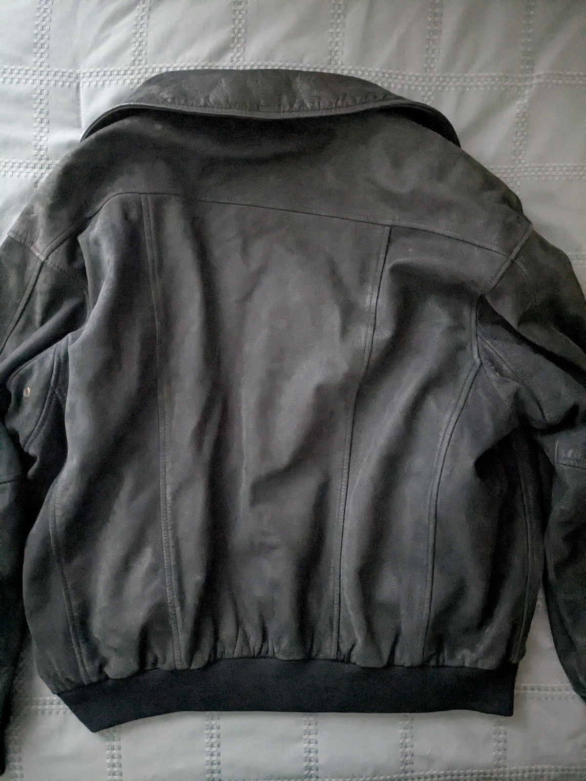 Timberland Weathergear Cowhide Leather Jacket - Mens Black Size Large