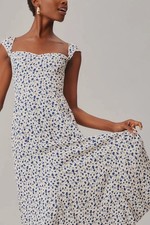 NWT Reformation Bryson Midi Dress Size 12 Floral Print