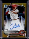 2025 Bowman Draft Steele Hall Chrome Auto Gold Refractor 1st Prospect #/50 Reds