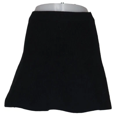 Zara, jupe, taille : S, noir, acrylique, rayures, tricot côtelé, femmes #xGM - Photo 1/4