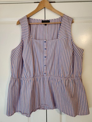 Lane Bryant Short Sleeve Blouse Plus Size 24W  Quiet Luxury Workwear Preppy 