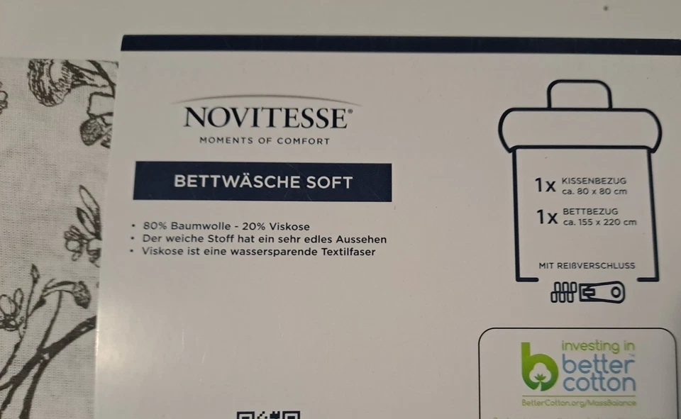 2tlg Bettwäsche NOVITESSE Soft Komfortgröße Material: 80 % Baumwolle, 20 % Visko - Bild 3 von 4