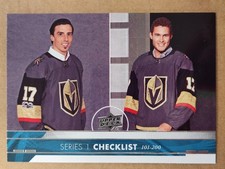 #200 MARC-ANDRE FLEURY/BRAYDEN McNABB 2017-18 Upper Deck CHECKLIST VEGAS KNIGHTS