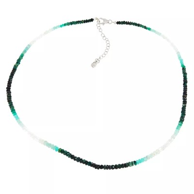 Colleen Lopez Sterlingsilber Multicolor Beryll Perlen Halskette, 18''