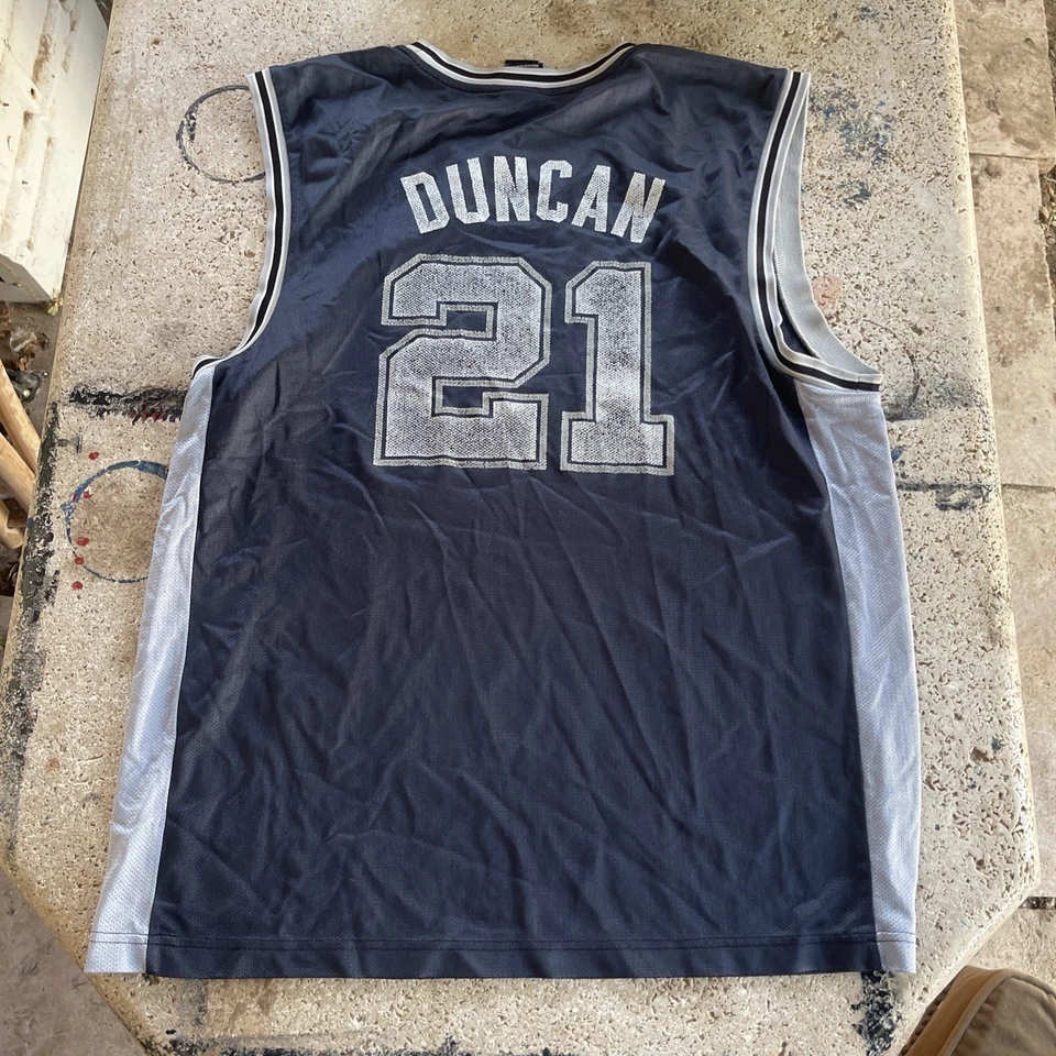 Camiseta NBA Reebok San Antonio Spurs Tim Duncan #21, hombre, talla grande Foto 4 de 4