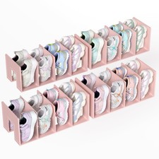 Shoe Rack - 4 Pack Shoe Organizer for Toddlers  Children, Space-Saving Nurse...