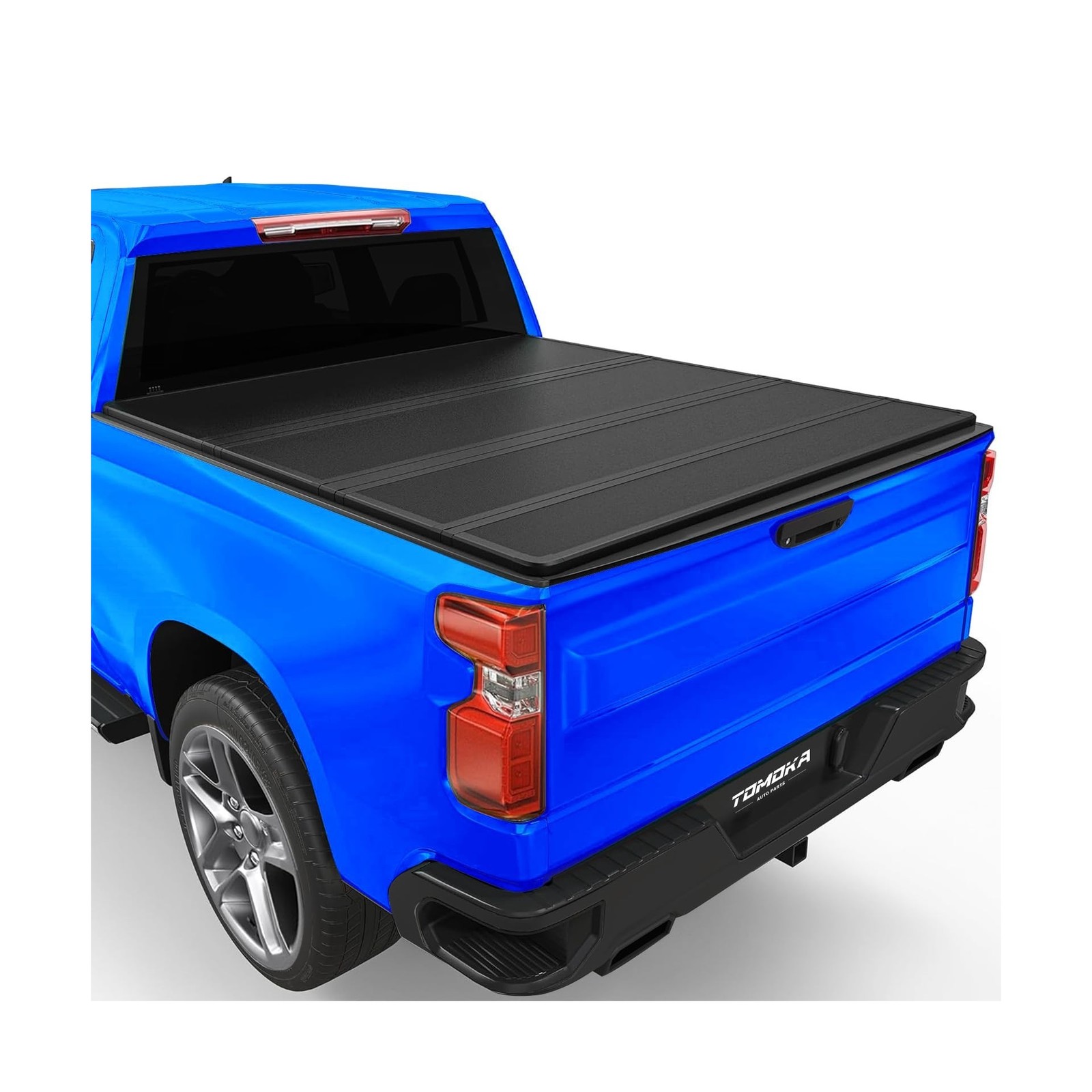 TOMOKA Hard Quad-fold Truck Bed Tonneau Cover Compatible for 2004-2007 Chevy ...