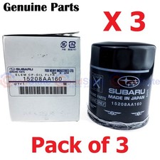 GENUINE Subaru FORESTER IMPREZA LIBERTY XV 15208-AA160 Oil filter pack of 3