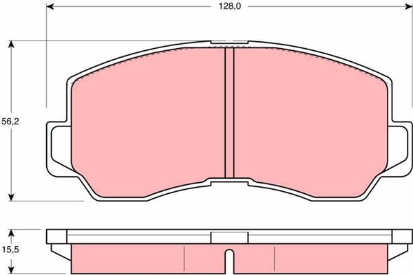 TRW Bremsbelagsatz Scheibenbremse GDB785 FüR Galant Mitsubishi Delica 300 Pajero-image