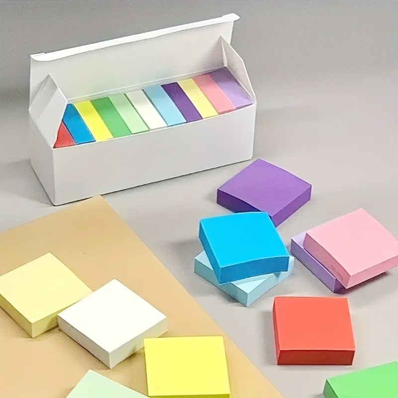 11 Pcs Coloured Index Tabs Simple Stickier Note Adhesive Stickier Pad Memos Pad
