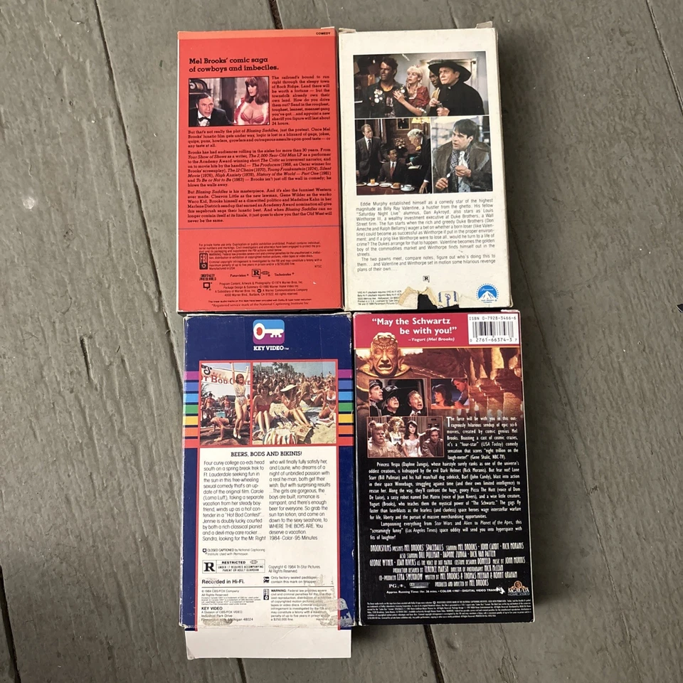 Blazing Saddles / Trading Places / Where the Boys Are / Spaceballs VHS Set - Image 2 of 4