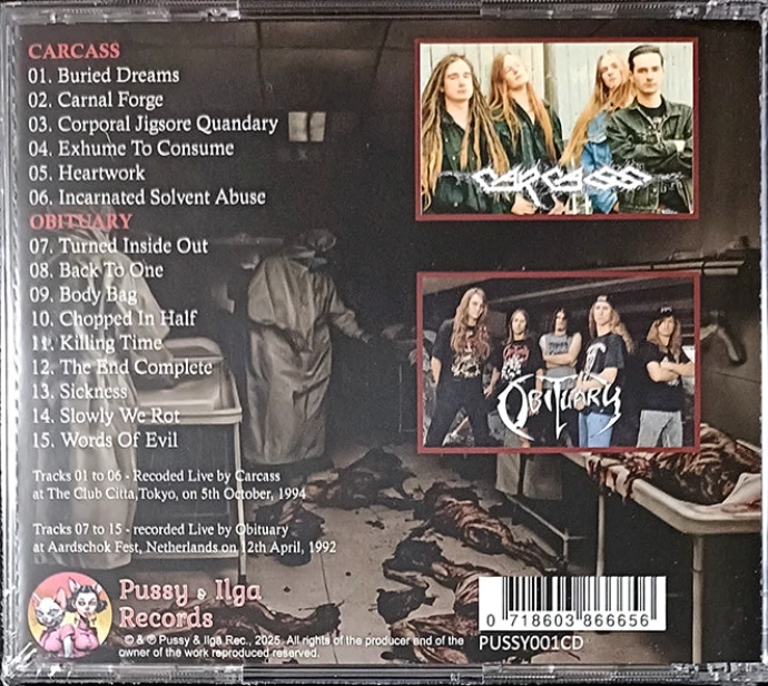 CARCASS / OBITUARY Once Alive…Now They’re Dead Death Metal Import CD NEW - Image 2 of 2