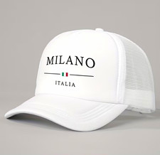 Weiße Baseballkappe  MILANO ITALIA  Italien-...