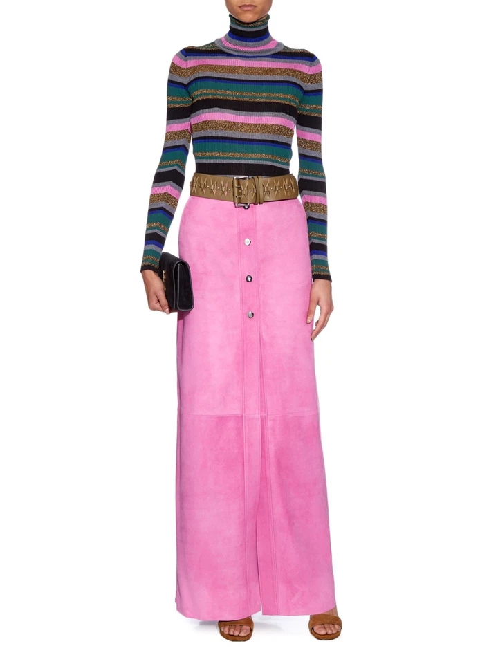 Cinturón ancho trenzado de cuero caqui EMILIO PUCCI $600, talla L, nuevo en caja Foto 4 de 4