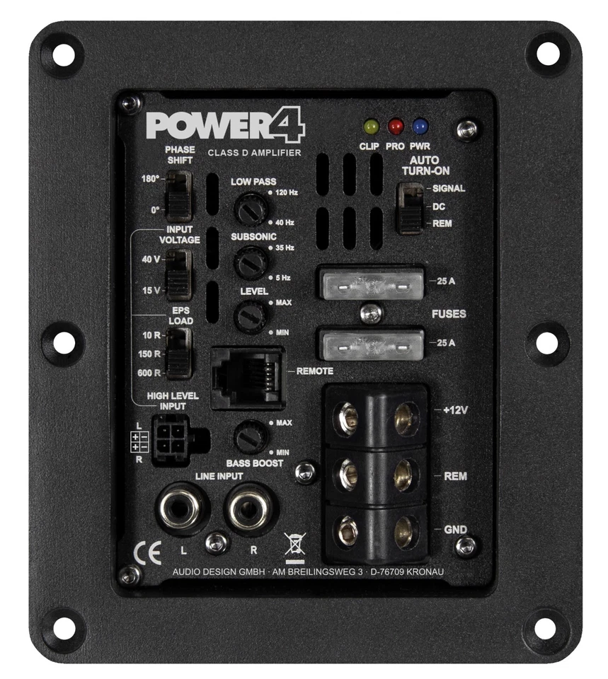 ESX POWER4 Class D active module for subwoofer enclosure 460w rms @ 4ohm - Image 4 of 4