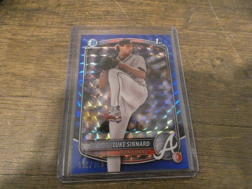 2025 Bowman Chrome Luke Sinnard 1st Blue Geometric /150 Atlanta Braves