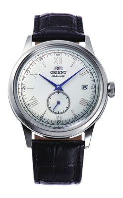Orient Bambino 38mm kleine Sekunde silber RA-AP0104S30B Automatik Herrenuhr