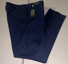 NWTs Ted Baker No Ordinary Joe Flat Front Unhemmed Navy Blue Dress Pants 42 178