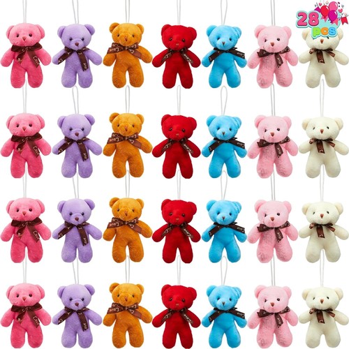 28 paquetes de tarjetas de regalo para el día de San Valentín con mini osos peluche juguete fiesta favores niños - Imagen 9 de 9