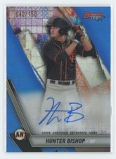 2019 Bowman's Best of 2019 Autographs Blue Refractor Hunter Bishop Auto 040/150