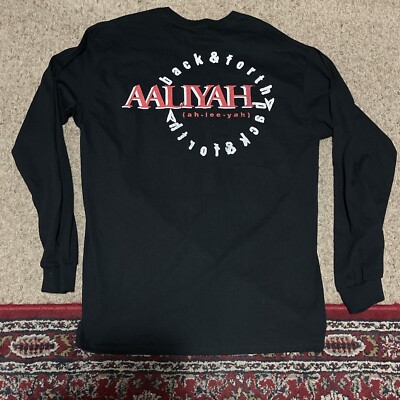 Aaliyah Back and Forth Tシャツ Lサイズ ブラック Aaliyah Back & Forth Long sleeve Black Official Aaliyah