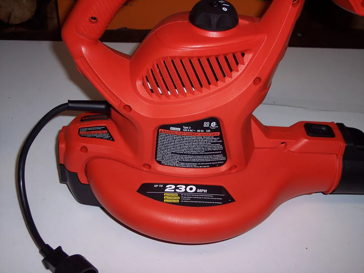 Black & Decker BV3600 - 12 Amp Blower/Vacuum