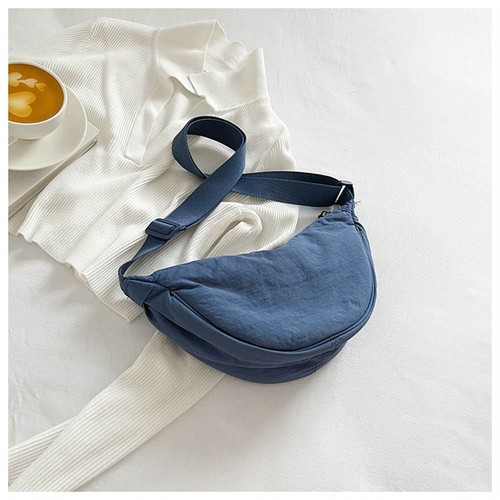 Fashion Half Moon Shape Sling Chest Bag Crossbody Bag Dumpling Bag Nylon Women - Picture 18 of 20