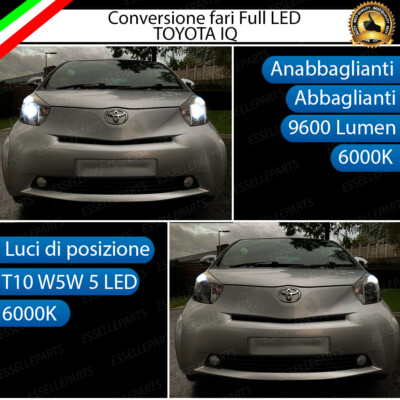 KIT FARI A LED TOYOTA IQ ANABBAGLIANTI ABBAGLIANTI HIR LUCI POSIZIONE ...