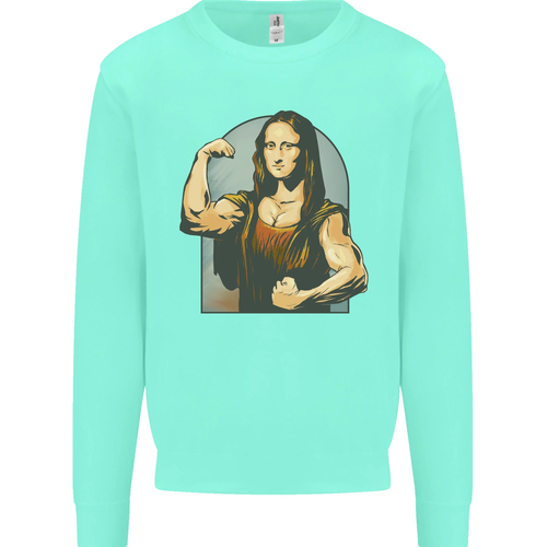 Mona Lifter Funny Gym Bodybuilding Workout Kids Sweatshirt Jumper - Picture 73 of 87