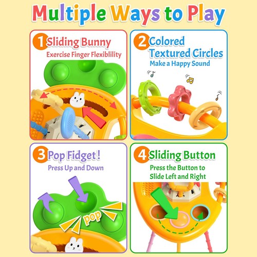 For Kids Baby Easter Basket Stuffers, Silicone Birthday Gift Montessori Toys - Picture 5 of 7